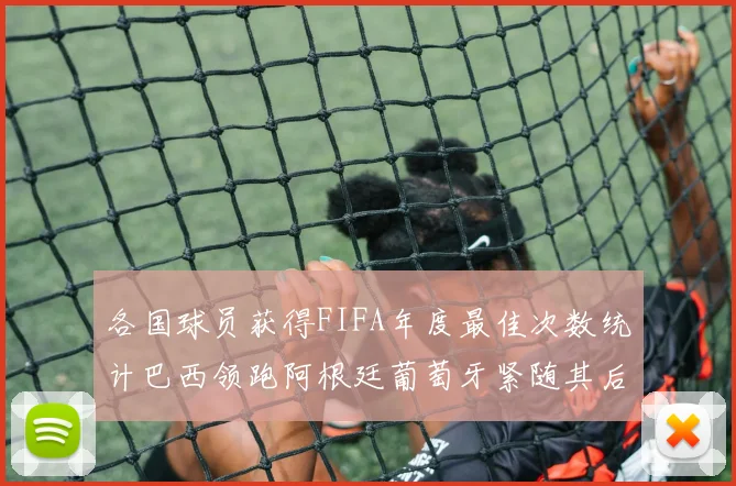 各国球员获得FIFA年度最佳次数统计巴西领跑阿根廷葡萄牙紧随其后